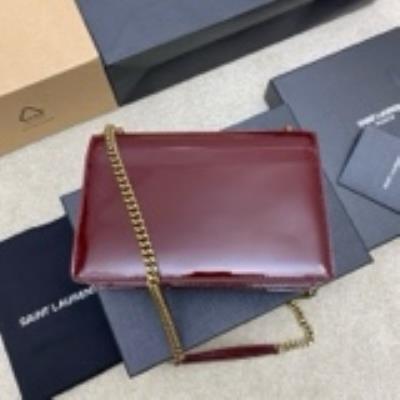 wholesale quality ysl sunset 22cm maroon patent leather